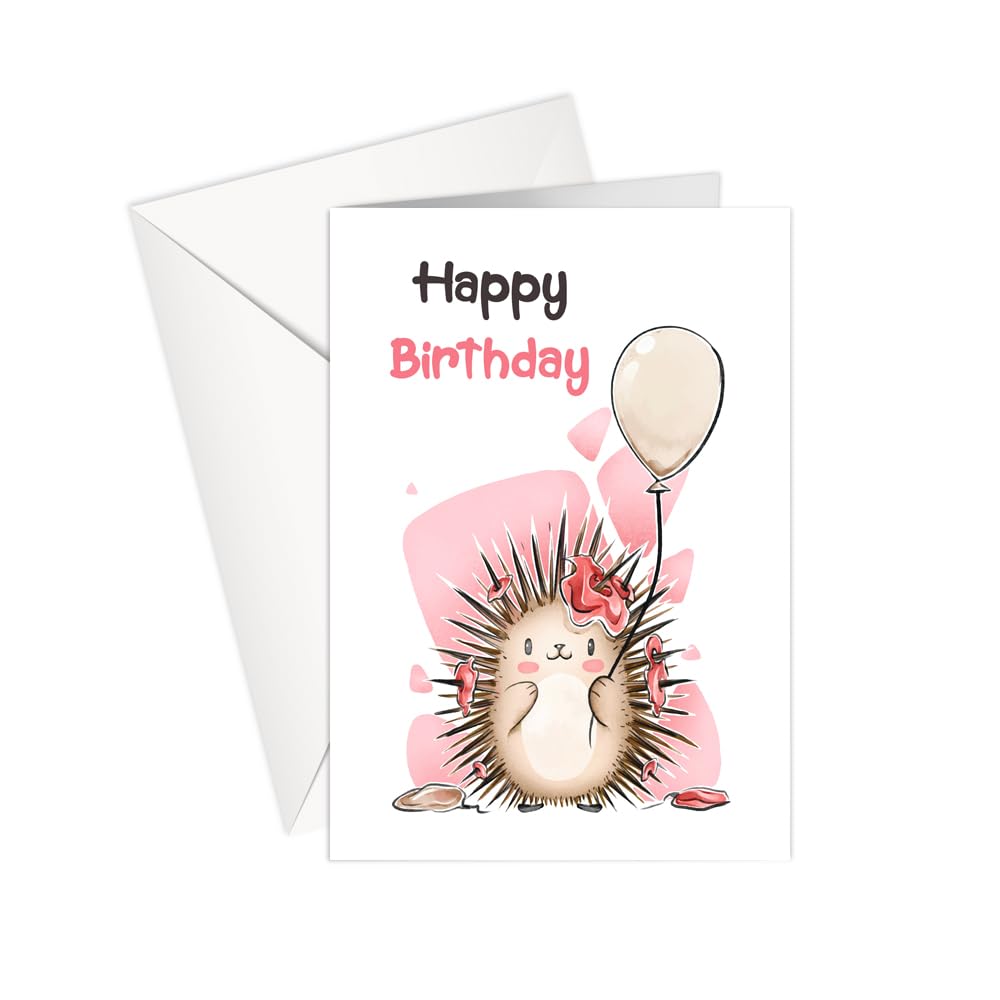 Greeting Card - Birthday | HAPPY BIRTHDAY | Porcupine | P205 | SharetheLove (Classic A5)