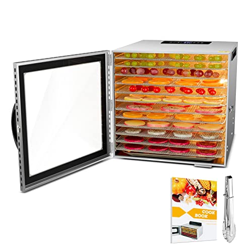 VVinRC Food Dehydrator, 12 Layers Commercial Stainless Steel Fruit