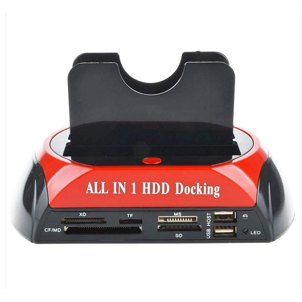 CDL TECH Hard Drive Docking Station Dual Slots USB 2.0 to IDE SATA Hard Drive 2.5" 3.5" with SATA I II III HDD Docking Station with Card Reader (No Support The WD IED Hard Drive)-image-16