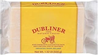 Natural Dubliner Cheese, Dubliner is a robust aged cow’s milk cheese with a bit of a hard texture similar to a cheddar. In one bite you can taste the diversity of flavors – from nutty to sharp to sweet – that can only come from a natural cheese made from the milk of grass-fed cows. [ 21.12 oz , 1.32 lb ] .