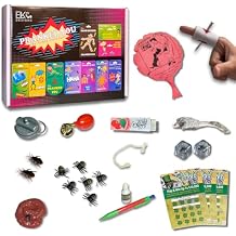 ELK DESIGNS Prank Kit - Funny Pranks for Kids - April Fools Gags & Practical Jokes - Hand Buzzer, Fake Cockroach & More