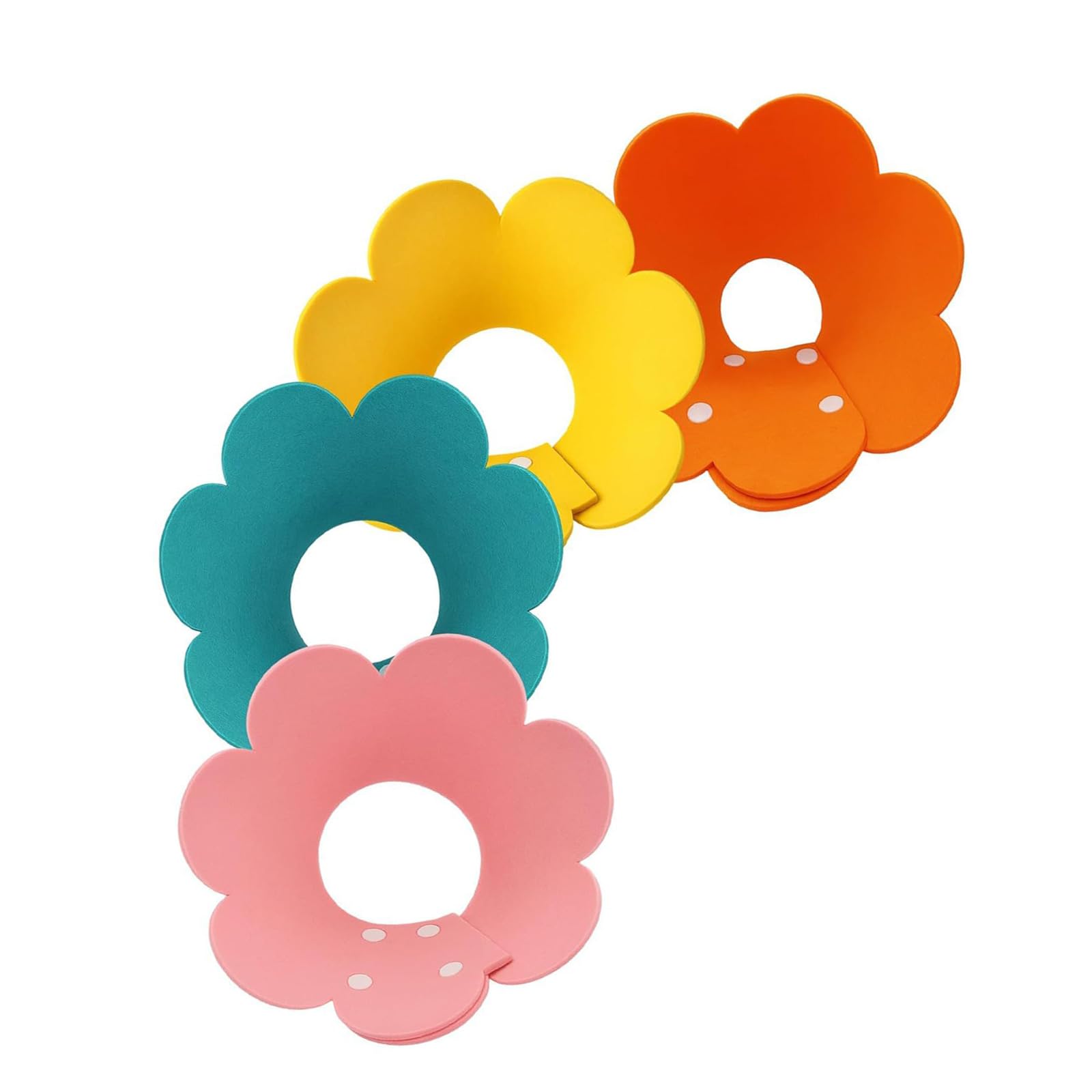 LUCKGONI 4PCS Flower Shape Recovery Collar for Pet Cats Post Surgical Neckwear With Adjustable Size For Small To Mediums Cats