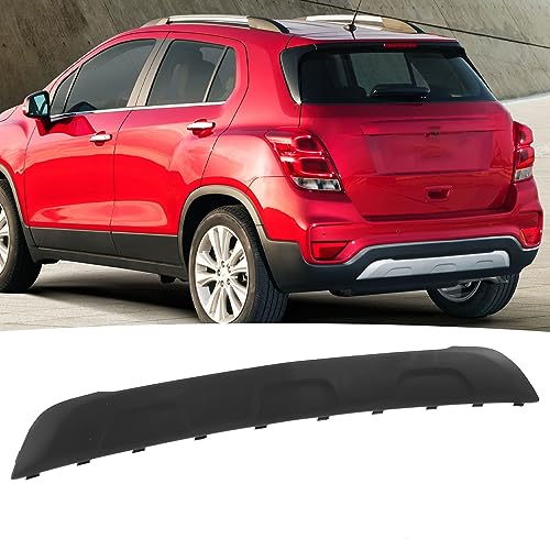 Image of Rear Bumper Skid Plate Lower Valance Panel Replacement for 2016-2022 Trucks (Black)