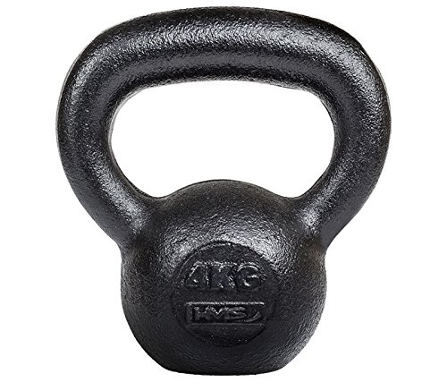 HMS Unisex's 17-64-010 5907695517774 CAST Iron Kettlebell, Black, One Size