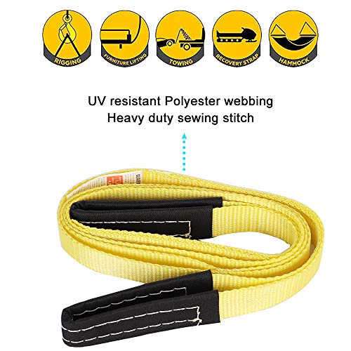 image for XSTRAP STANDARD 2PK 1''x 8FT Lift Sling Web Strap/Wear Guard End, Heav
