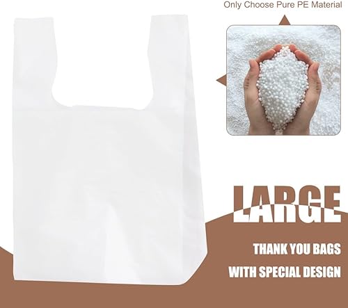 Miniatura 6 de ROYALNA - Bolsas de plástico reutilizables y desechables para restaurantes, tiendas de conveniencia, alimentos, 12 x 6.5 x 21 pulgadas