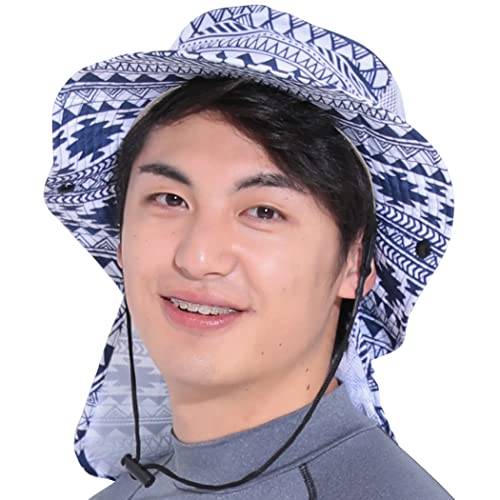 FELLOW フェロー ビーチハット メンズ レディース 全30色 サーフハット サファリハット 帽子 海 アウトドア フリーサイズ 紫外線カット ネイティブネイビー L 59cm