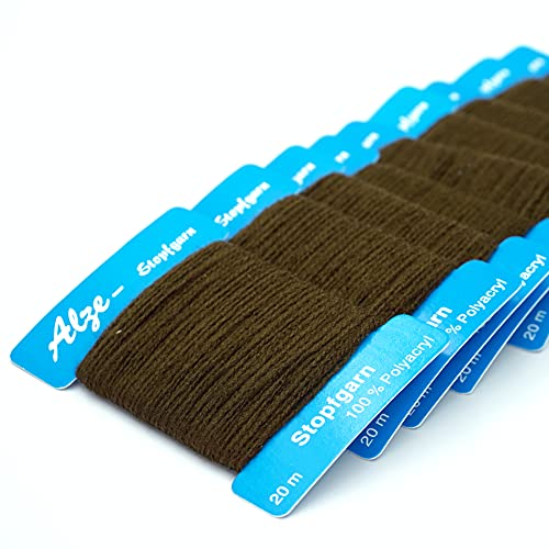 Trimz Darning Wool, Acrylic, Dark Brown, 10x20m - Image 3