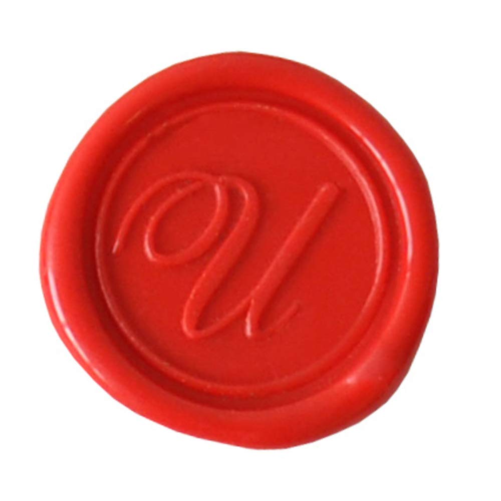 Jacques Herbin 40321T - A brass seal with varnished wooden handle - Modern English - The Letter U - Manufactured in France - Creative Art Tool - Wax Stamp
