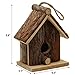 winemana Wooden Outside Hanging Bird House for Small Bird Nature Ventilatio (Brown)