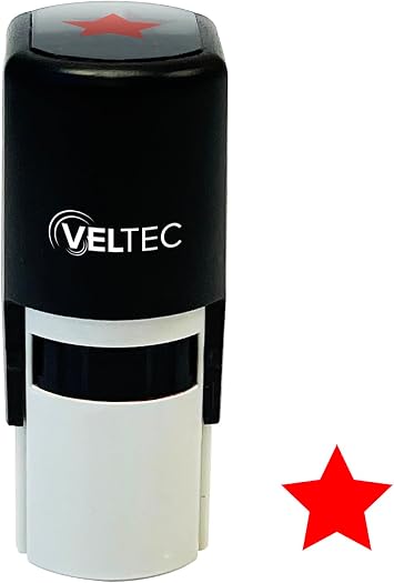 Self-Inking Stamp, Round Teacher Stamp for Classroom Solid Star