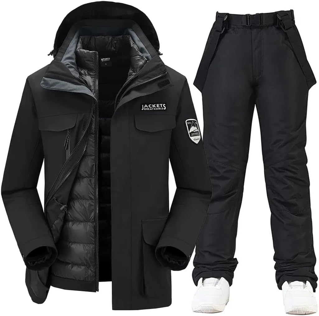 Hcclijo Women Winter Snow Down Outdoor Waterproof Snowboard Wear Warm Skiing Jackets And Pants