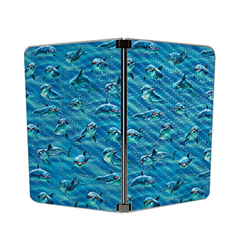 Image of MightySkins Carbon Fiber Skin for Microsoft Surface Duo - Dolphin Gang | Protective, Durable Textured Carbon Fiber Finish | Easy to Apply, Remove, and Change Styles | Made in The USA