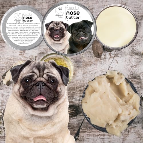 Image of The Blissful Dog Pug Duo Unscented Nose Butter - Dog Nose Butter, 4 Ounce