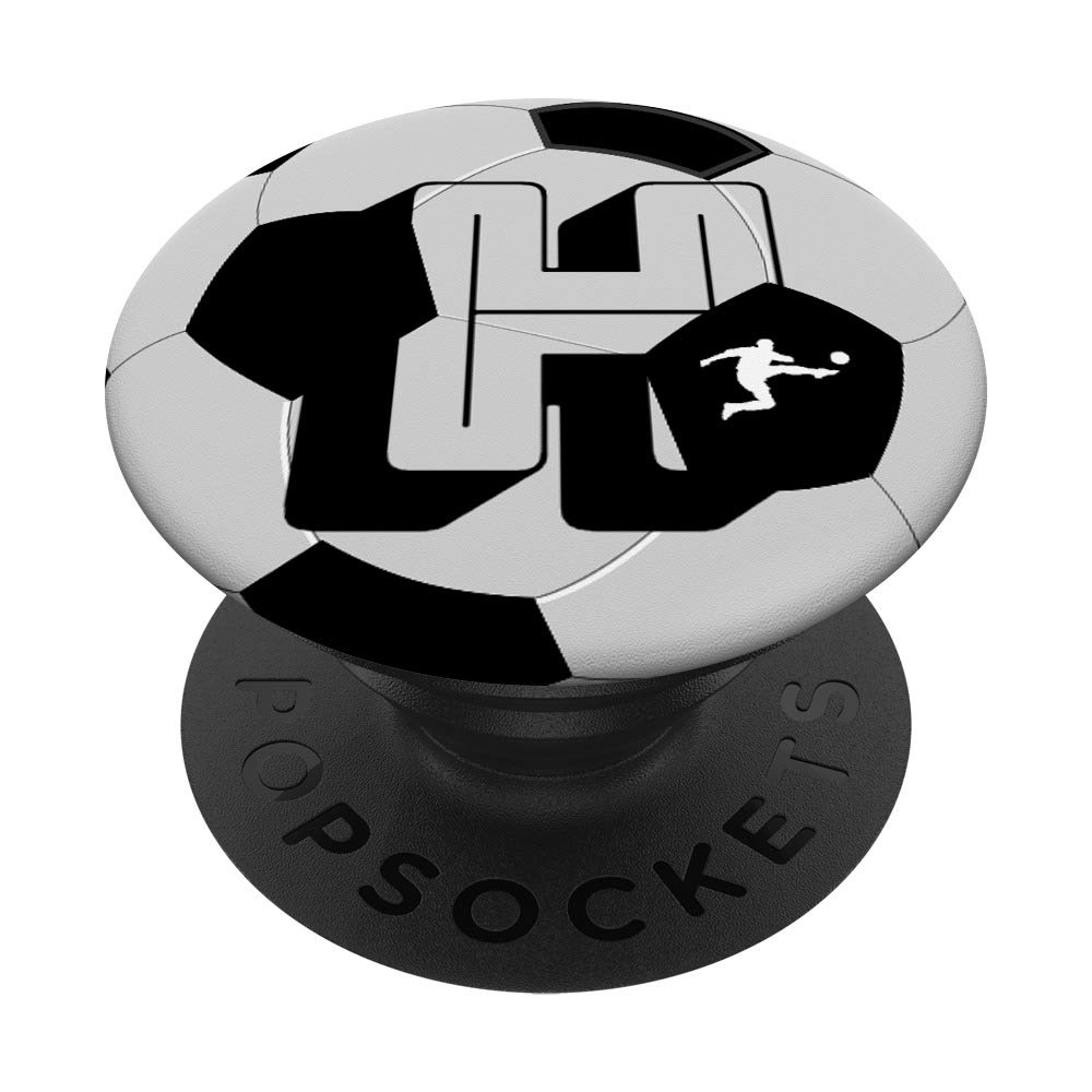 Soccer Player Initial H Letter Monogram Ball Boys Coach Gift PopSockets Grip and Stand for Phones and Tablets