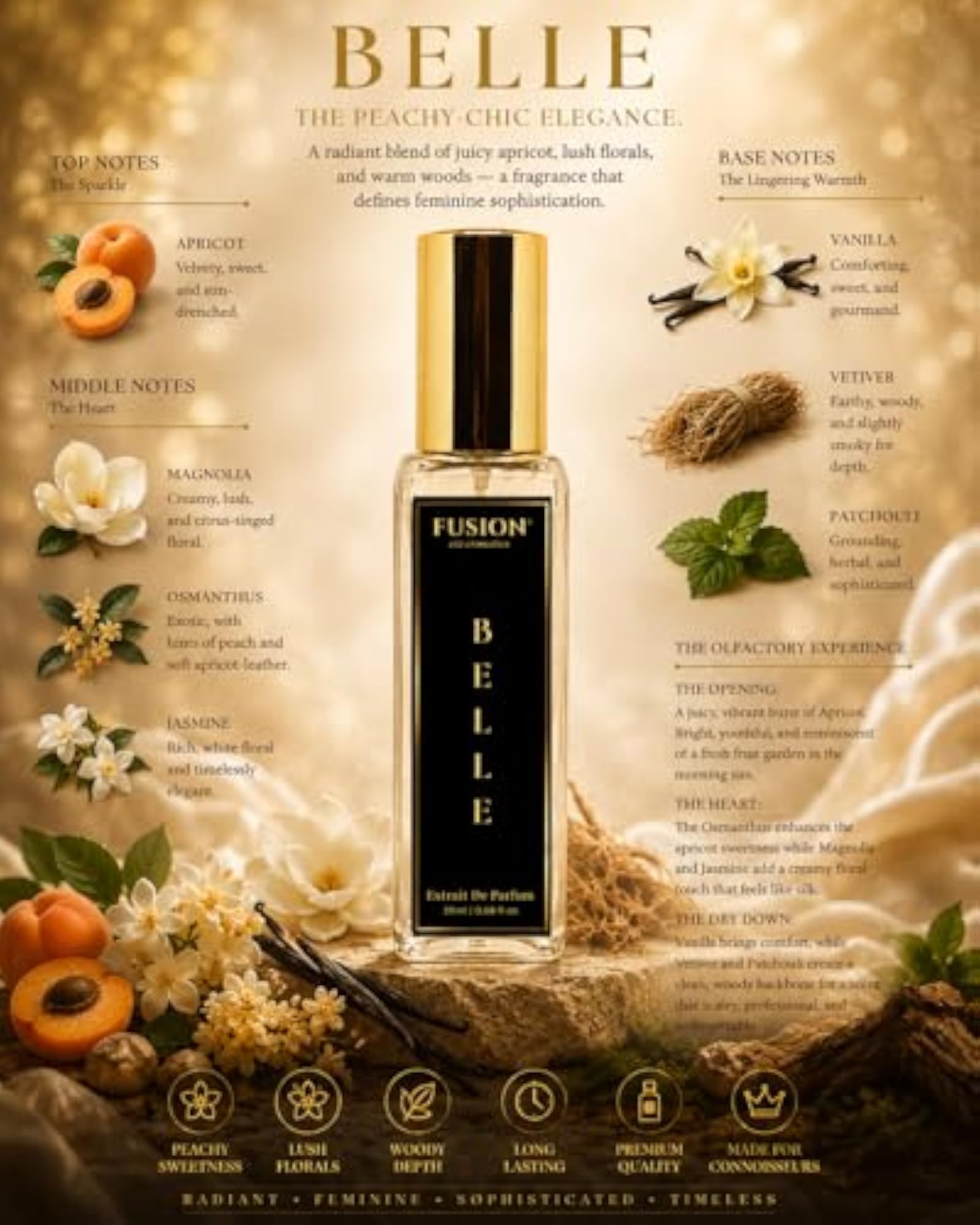 Women's Essence BELLE Extrait De Parfum, 20ml Travel-Friendly