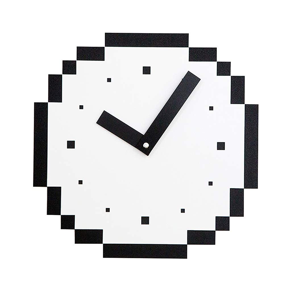 Horloge Murale Moderne et Minimaliste - Pendule de Salon Style Nordique Noir et Blanc
