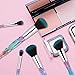 Makeup Brushes Set Crystal Handle - 10pcs Colorful Diamond Cosmetic Kabuki Brushes Foundation Concealer Face Powder Eye Shadows Highlight Brush Kit For Makeup