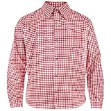 Gentry Choice Men's Bavarian Shirt Checked Red Berry German Outfit Oktoberfest Costume Cultural Dress Shirt (US, Alpha, 3X-Large, Regular, Regular, Red Berry)