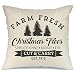 AENEY Christmas Pillow Cover 18x18 for Couch Christmas Tree Throw Pillow Farmhouse Decorations Home Decor Xmas Decorative Pillowcase Faux Linen Cushion Case Sofa