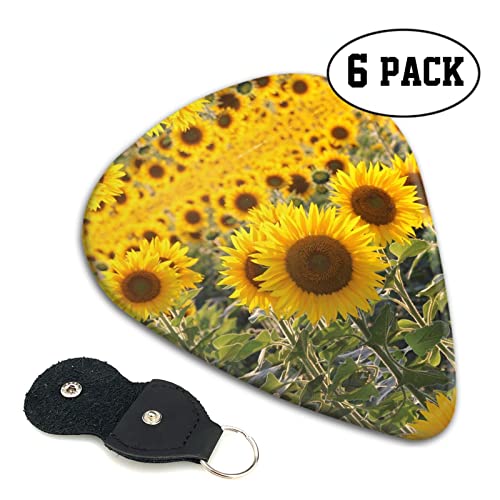 Lot de 6 médiators pour guitare acoustique, guitare électrique, basse, ukulélé Jaune Tournesol Floral - Les Beatles, Paul McCartney, John Lennon, RIngo Starr, George Harrison Lot de 6 médiators pour guitare acoustique, guitare électrique, basse, ukulélé Jaune Tournesol Floral – Image 3
