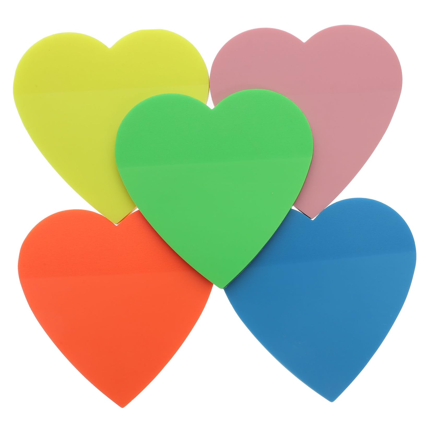 HOMSFOU 5 Pezzi Memo Stickers Adesivi Note Colorate Trasparenti per Ufficio e Scuola Pratici Blocchetti Autoadesivi per Studenti e Insegnanti