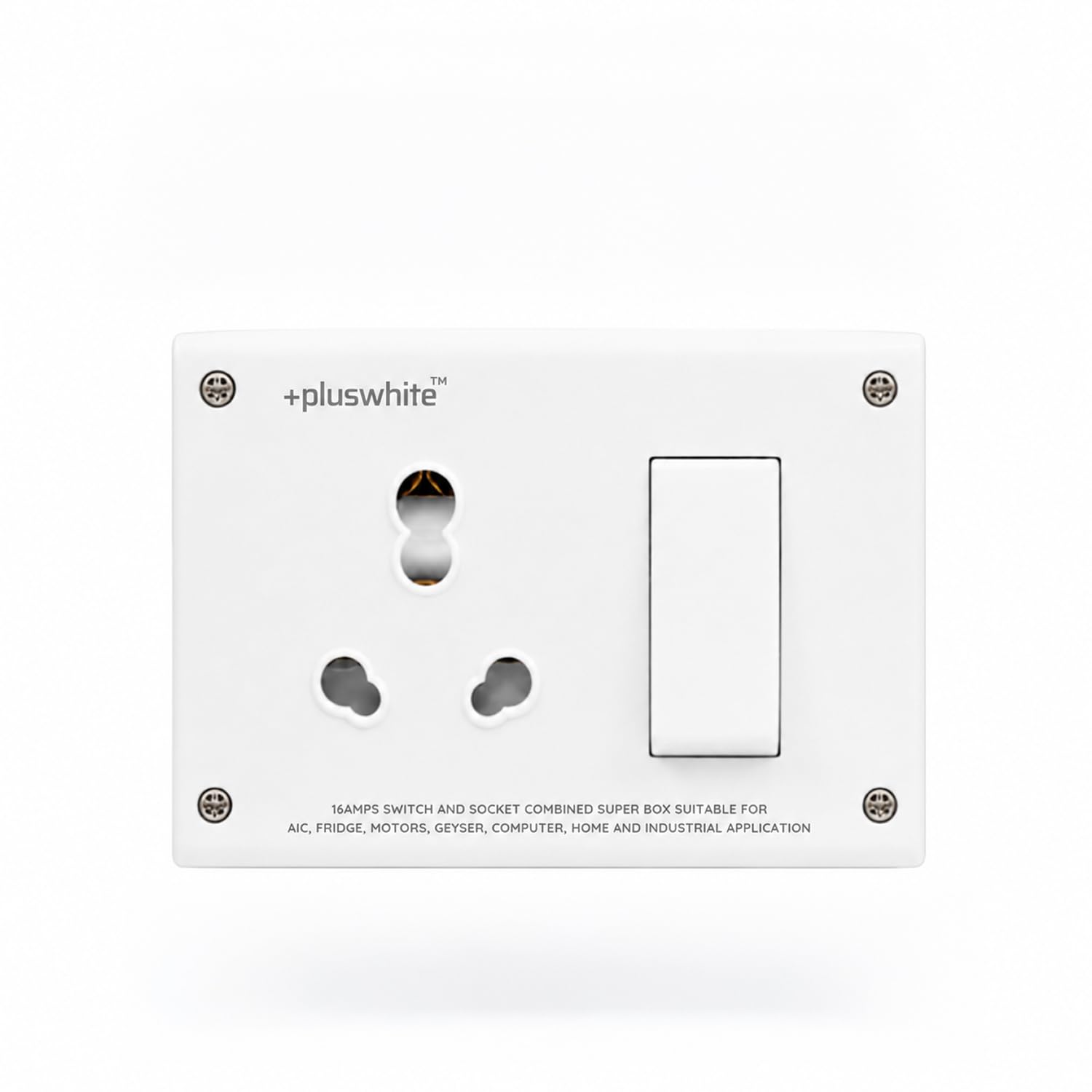 Plus White Heavy Duty 20A Switch Socket Extension Board with 4.5 Meter Insulated Cable | 16A, 240V, 1440W | Heavy Duty PVC Power Extension-image-40