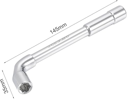 Miniatura 28 de uxcell Llave hexagonal en forma de L métrica de 0.591 in cromada, Cr-V