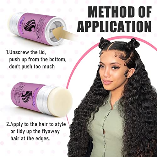 Brimfulite Hair Wax Stick For Hair Flyaways, Slick Stick For Hair Non-Greasy Styling Hair Pomade Stick, Strong Hold Fly Away Hair Tamer Stick No Flaking And White Residue 24-Hour Hair Gel Stick (1 Pc) #TOP5