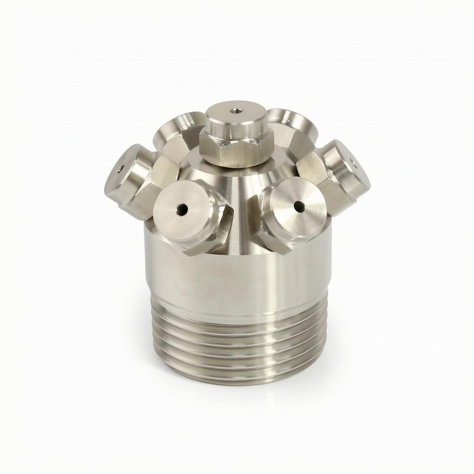 de Pulverización Multichorro de Acero Inoxidable Difusor Atomizador Rocío Cabezal con Siete Puertos y Cierre Firme en, 1 Pulgada Exterior 1.0mm Diámetro De Orificio, Tipo De Cabezal Múltiple