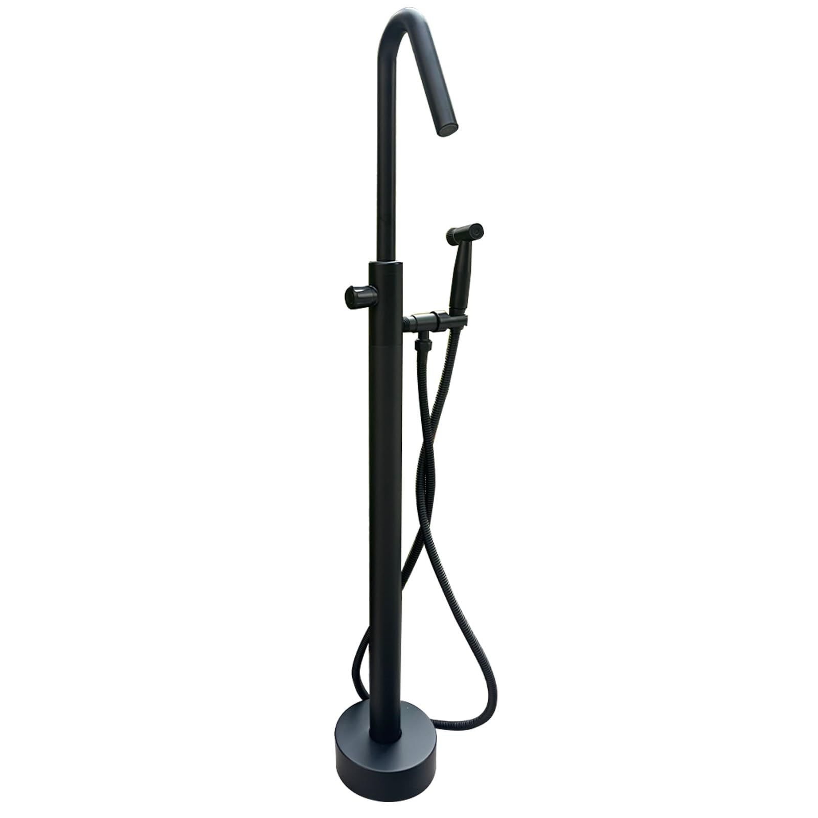 ZYCHSJXA Stainless Steel Outdoor Water Column with Gile Faucet UV Protection Includes Spray Gun for Car Washing & Garden Irrigation - 80cm/31in (Black)