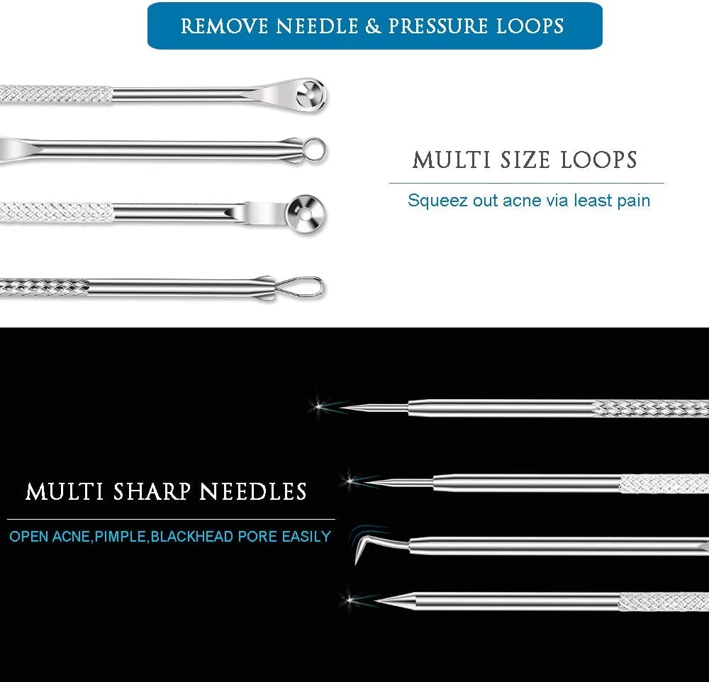 Punti Neri strumenti Rimozione, 7Pcs Pinzetta Blackhead Estrattore Strumento Di Rimozione Dell Punti Neri strumenti Rimozione, 7Pcs Pinzetta Blackhead Estrattore Strumento Di Rimozione Dell