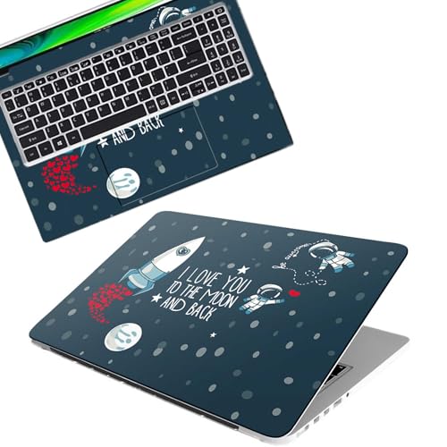 Image of Galaxsia Space Love Full Body Vinyl Laptop Skin /Sticker /Cover Upto 15.6 Inches Laptops Laminated-Removable-HD Quality Compatible for Hp-Dell-Sony-Lenovo-Asus etc.(15x10 Inches)