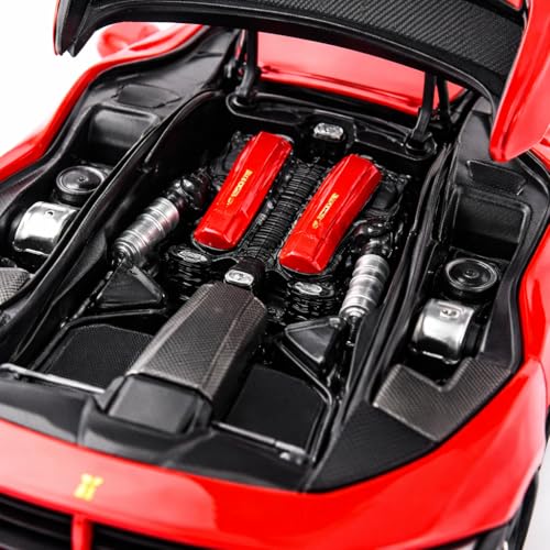 Image of 1:24 Scale Ferrari Daytona SP3 Die Cast Metal Car Model with Openable Doors & Hood, Detailed Interior, Pull Back Action Toy Car for Kids & Collectors, Display Model