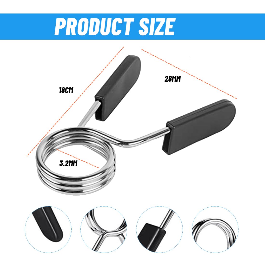 2 Pezzi 28 Mm Morsetti Per Bilanciere Palestra, Per Bilancieri E Manubri - Ratchet Clamps, Clips, Morsetti Con Clip Per Configurazione Rapida, Per Palestra, Powerlifting, Bodybuilding