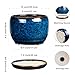 SQOWL 10 Inch Plant Pot - Ceramic Planter Pot with Drainage Hole and Saucer, Decorative Plant Pot for Indoor Outdoor Plants, Round Large Planter Flower Pot, Blue