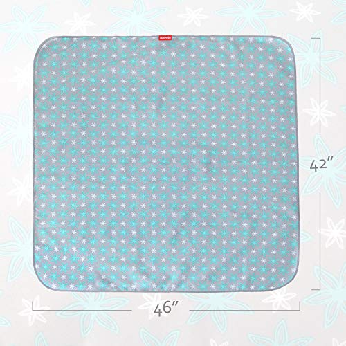 Splat Mat for Under High Chair Mat, 42x46 Inch, Mealtime Baby Splat Mat for Art/Crafts/Playtime, Waterproof Splash Mat, Machine Washable Portable Picnic Floor Mat Baby Feeding Table Cloth
