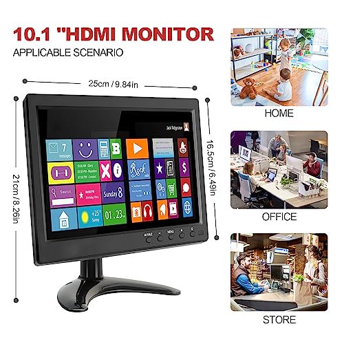 Monitor de 10.1 pulgadas para Raspberry Pi y PC de juegos con puertos BNC/HDMI 2