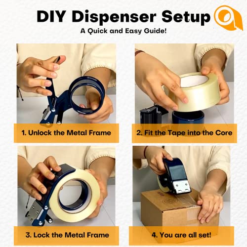 Wod Excell Et-266 Heavy Duty Metal Frame Filament Strapping Tape Dispenser: Fits 2 Inch Wide, Blue #TOP1