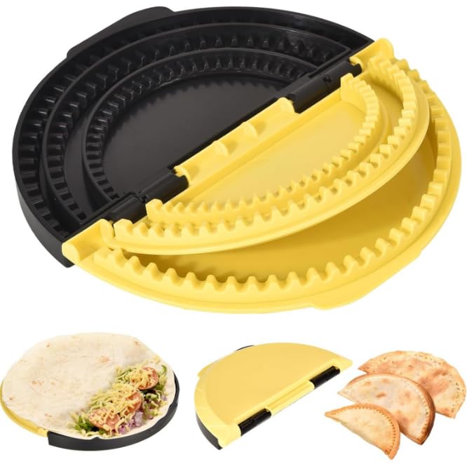 Fayelong 3-in-1 Sigillatrice E Pressa Regolabile Per Tortilla E Quesadilla, Con Pennello Per Olio, Per Wrap Da 6, 8 E 10 Pollici; Ideale Per Tortilla, Quesadilla, Ravioli E Sandwich