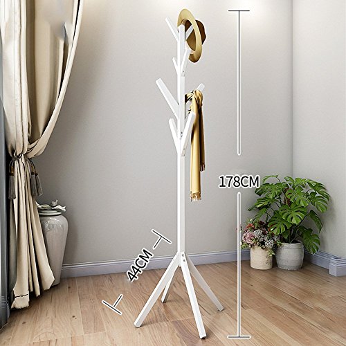 Preisvergleich Produktbild Aufhänger XIAOYAN Kleiderständer Mode Buche Stange Kleiderbügel Haushalt Moderne Multifunktions Hut Rack Produktgröße: 178-44CM (Farbe : Weiß)