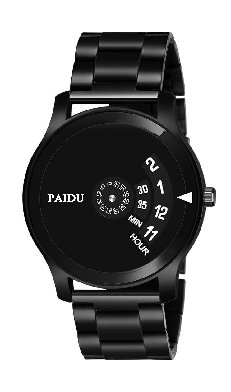RUSTET Analogue Mens & Boys Stainless Steel Watch (Black Dial Black Metal Strap,PIRABLK) (Black) (Black1) (B09X5TM767) Amazon Price History, Amazon Price Tracker
