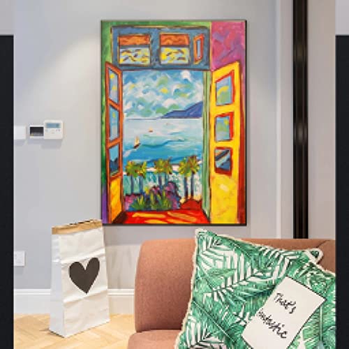 Toile Matisse paysage avec impression HD 60x90cm sans cadre aux couleurs vives
