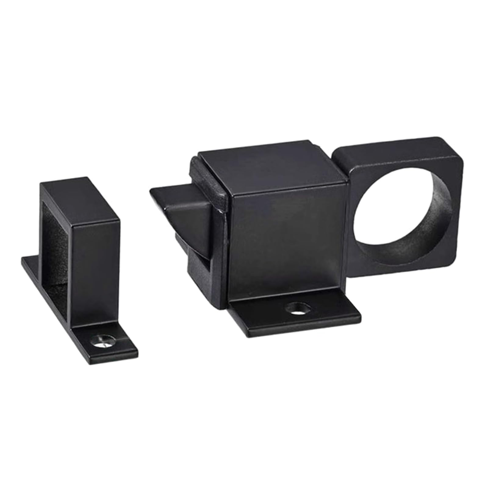 Shyyoulqe Black Closing Impacts Designs Door Latches Ensuring Automatic Locking Spring Door Latches For Residential & Commercial Spaces Aluminum Hardware