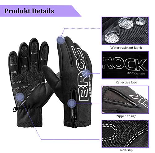 ROCKBROS Guanti Invernali Lunghi Uomo Donna
