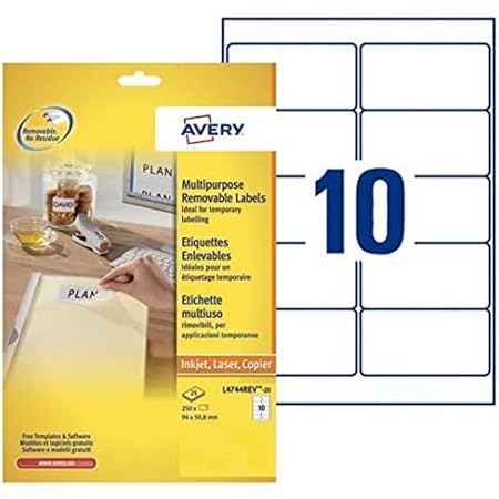 Etichette Adesive Rimovibili Bianche