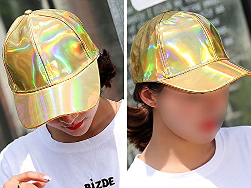 Labanca Glitter Sequin Baseball Cap Hat Adjustable Mesh Caps Baseball Party Hat For Women And Girls (06371Gold) #TOP3