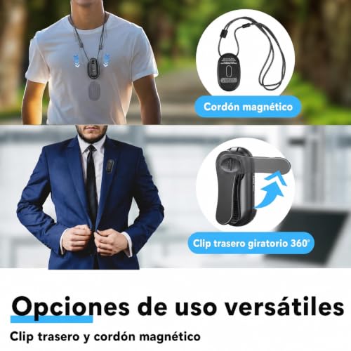 4K Mini Action Camera, Portable Vlogging Camera, Waterproof Wearable Body Camera 4K with 360° Rotation Clip, Magnetic Hands-Free POV Camcorder for Cycling, Motorcycle, Pet Walking, Vlogging, Skiing by Zeerkeer - Used condition - Image 2