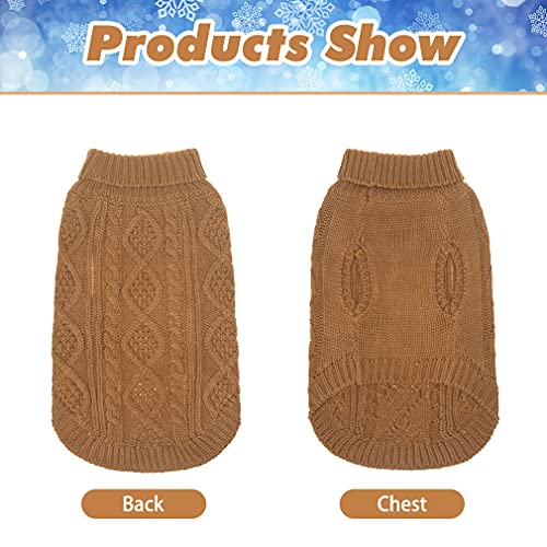 BINGPET Thermal Knitted Dog Sweater for Small Medium Large Dogs,Winter Dog Cat Coat Warm Sweartershirts Outfits,Classic Cable Knit Turtleneck Pullover Dog Jumper Coat Warm Sweartershirts BINGPET Thermal Knitted Dog Sweater for Small Medium Large Dogs,Winter Dog Cat Coat Warm Sweartershirts Outfits,Classic Cable Knit Turtleneck Pullover Dog Jumper Coat Warm Sweartershirts
