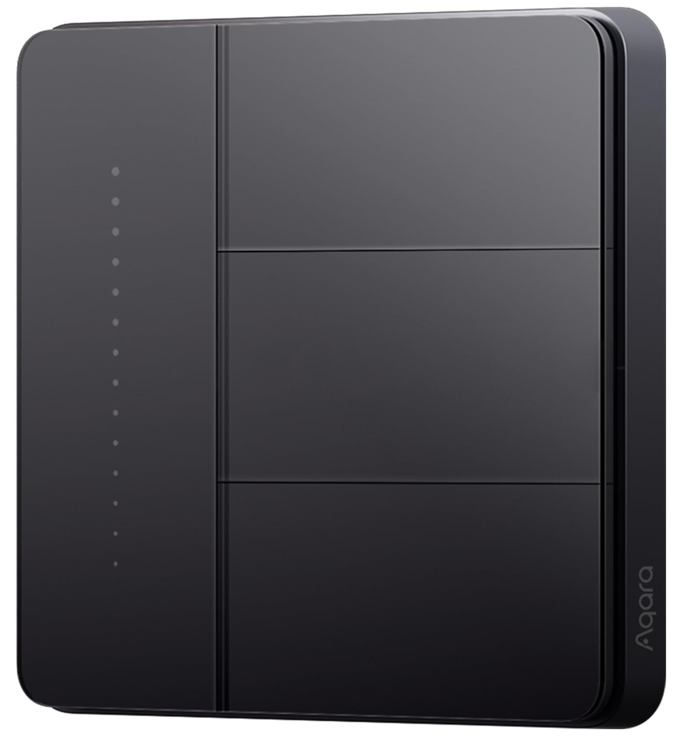 Aqara Smart Wall Switch Z1 Pro Triple Rocker Black Global Version,Homekit Support,Zigbee 3.0 Dual Support Neutral and Non-Neutral for Smart Home